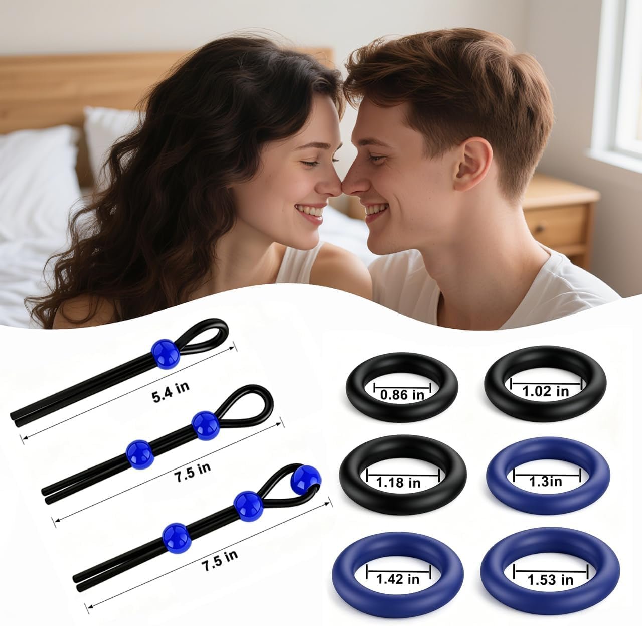 DeepFlex 9-Piece Adjustable Cock Ring Set