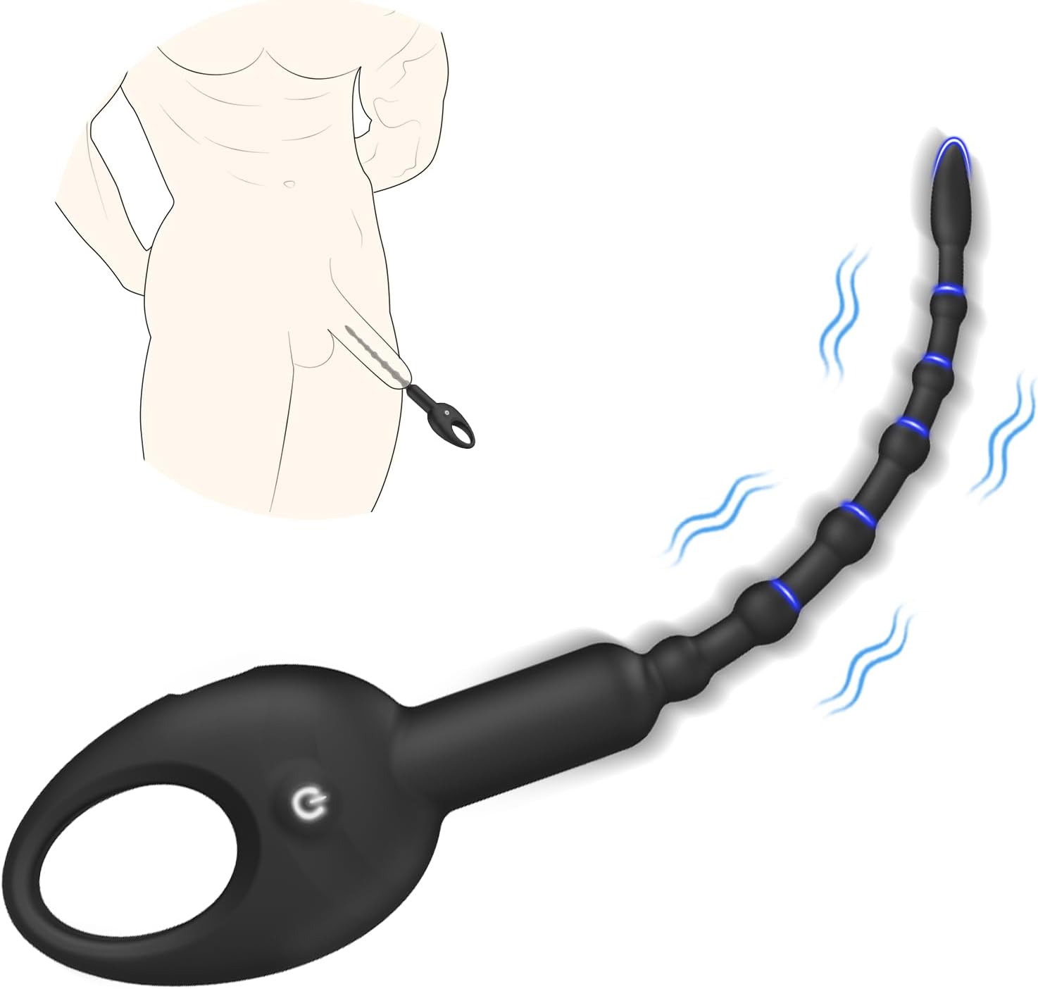 DeepPulse Male Plug Urethral Vibrator