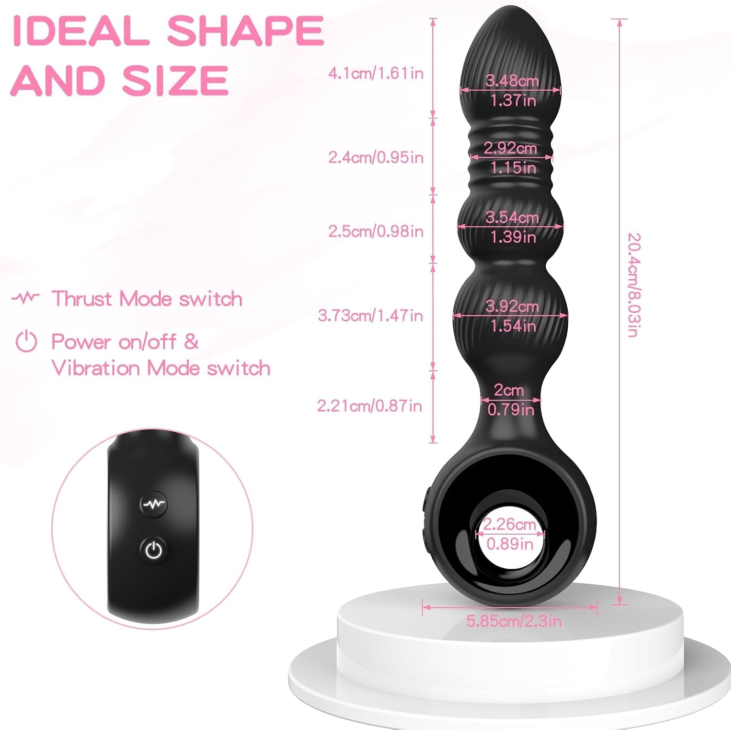 DeepRoll Thrusting Anal Plug & Prostate Vibrator