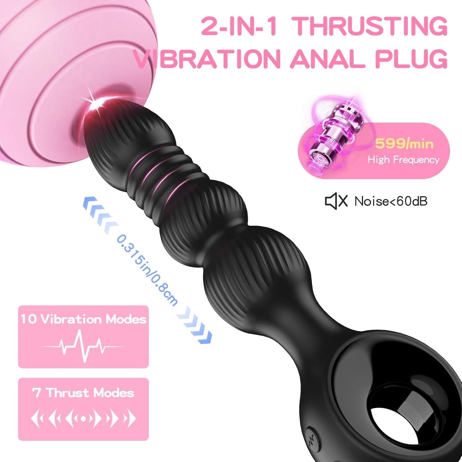 DeepRoll Thrusting Anal Plug & Prostate Vibrator