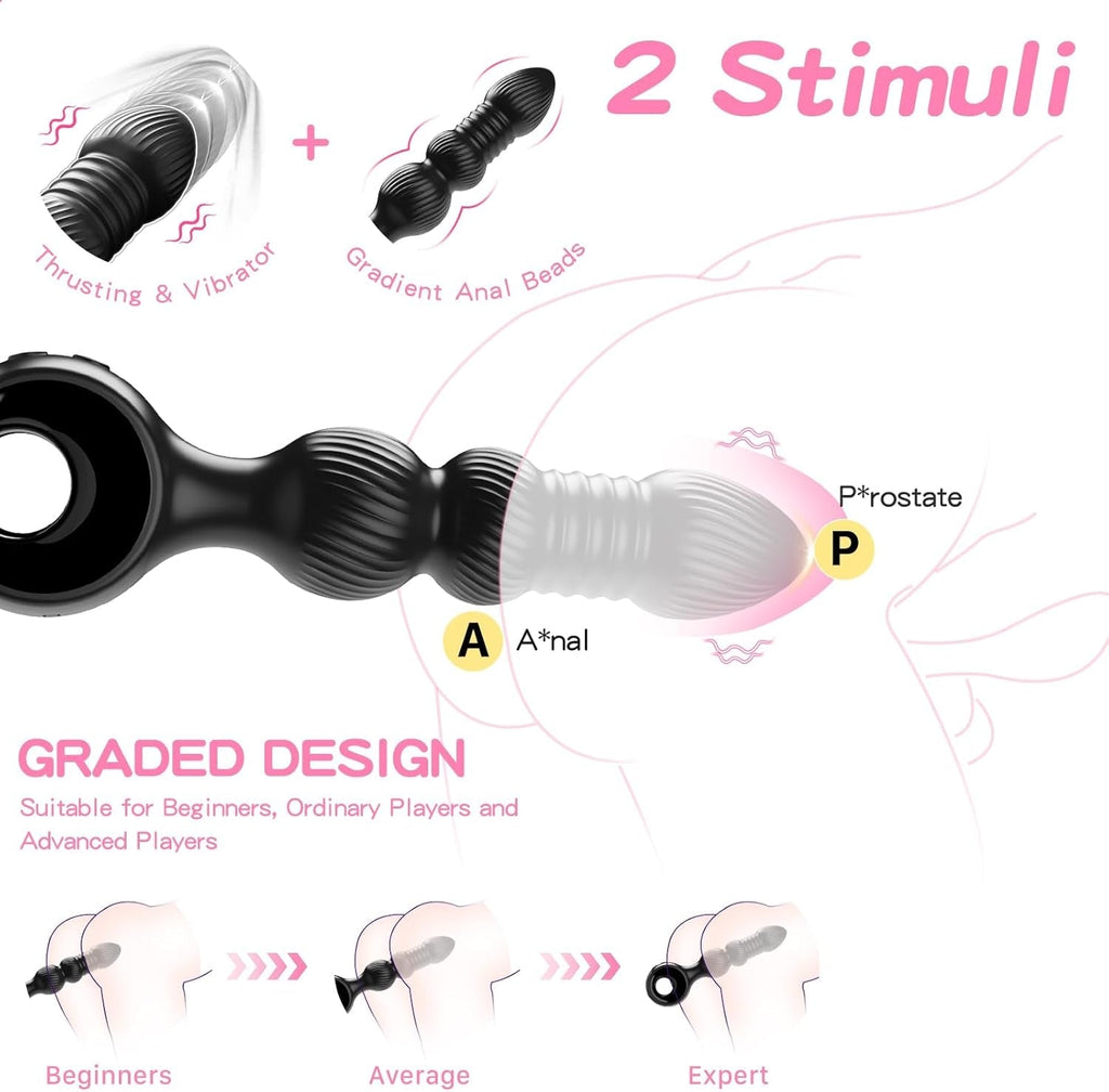 DeepRoll Thrusting Anal Plug & Prostate Vibrator