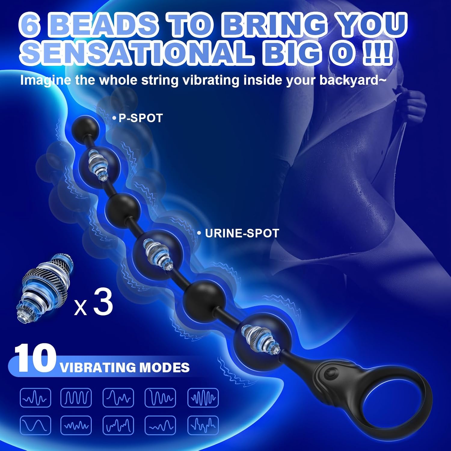DeepSpiral 3-Motor Vibrating Anal Beads