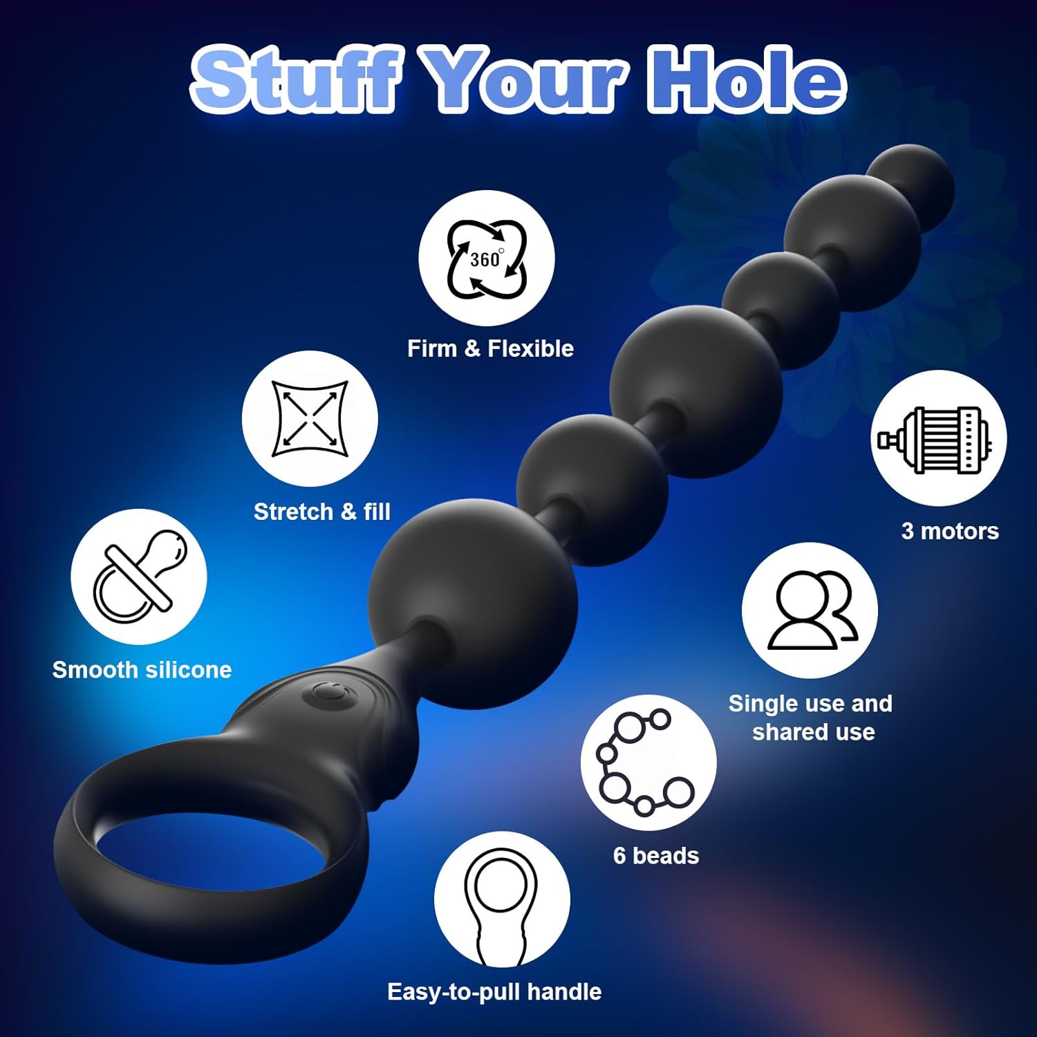 DeepSpiral 3-Motor Vibrating Anal Beads