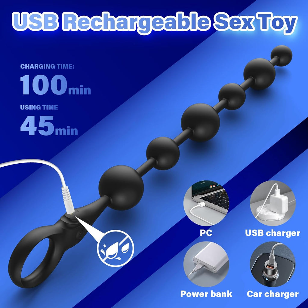 DeepSpiral 3-Motor Vibrating Anal Beads