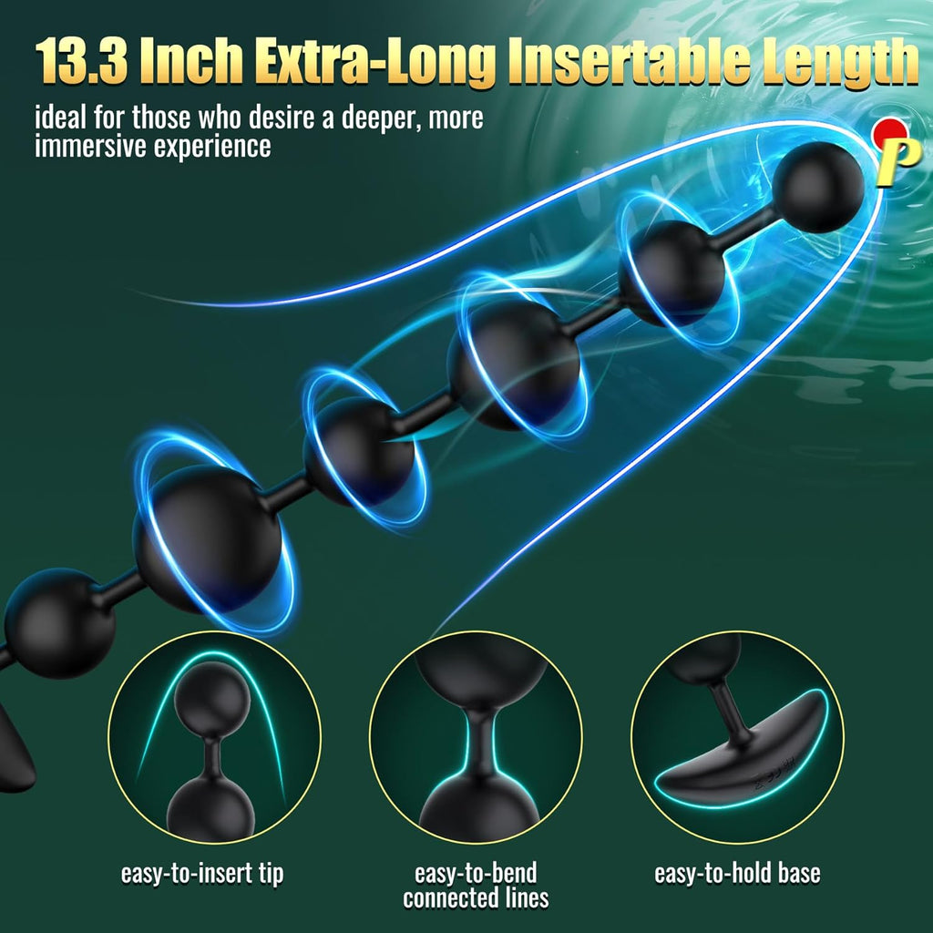 DeepSpiral Extra-Long Vibrating Anal Beads