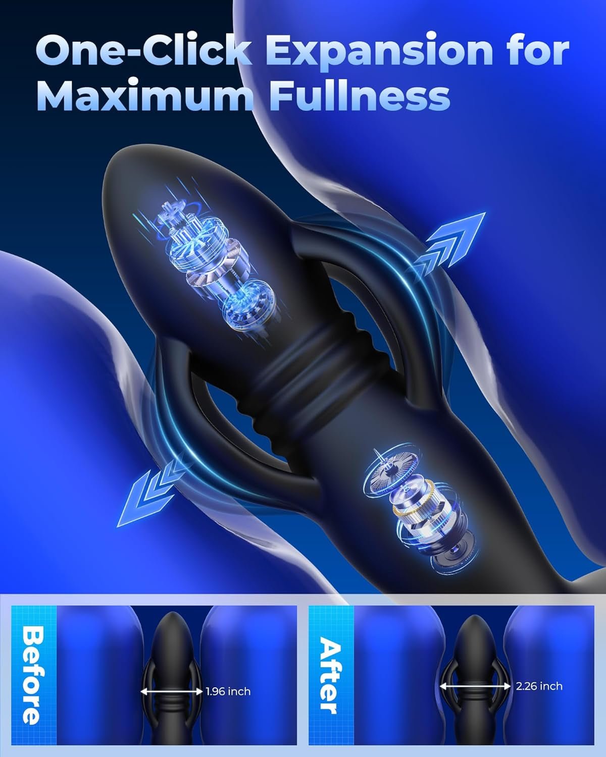 DeepWing AI App-Control Expanding Prostate Massager