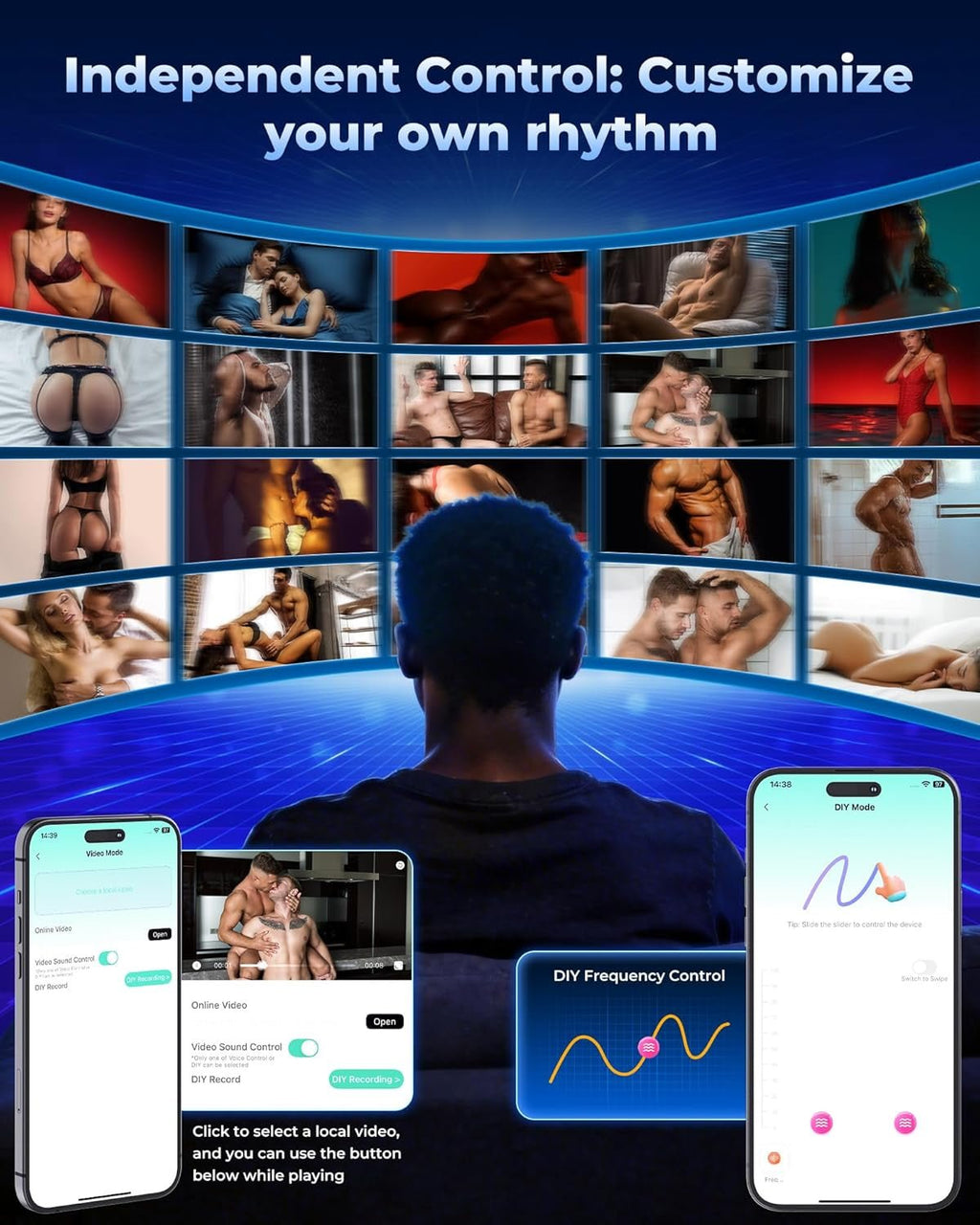 DeepWing AI App-Control Expanding Prostate Massager