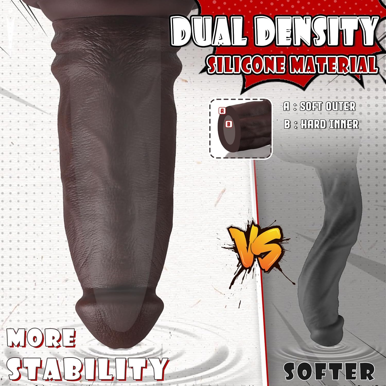 DepthMaster 10" Thick Anal Dildo with Suction Base