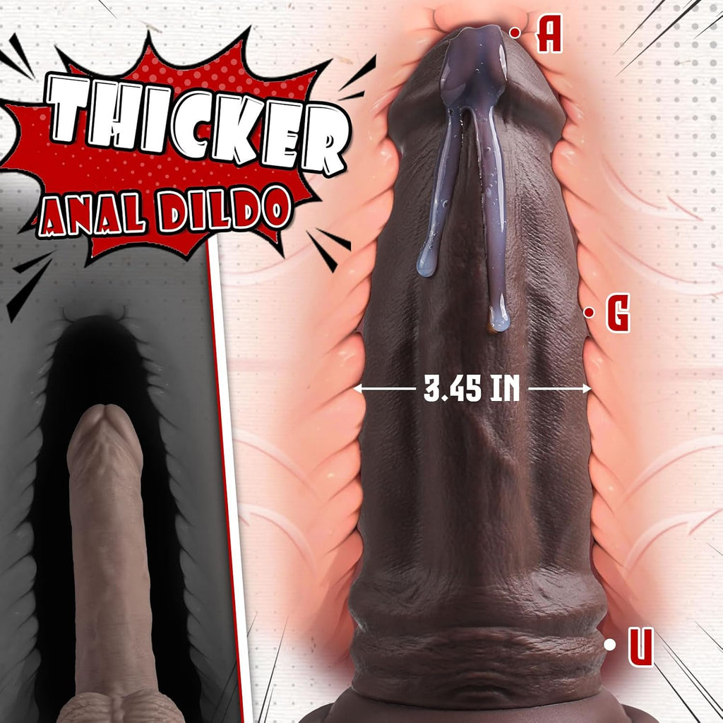 DepthMaster 10" Thick Anal Dildo with Suction Base