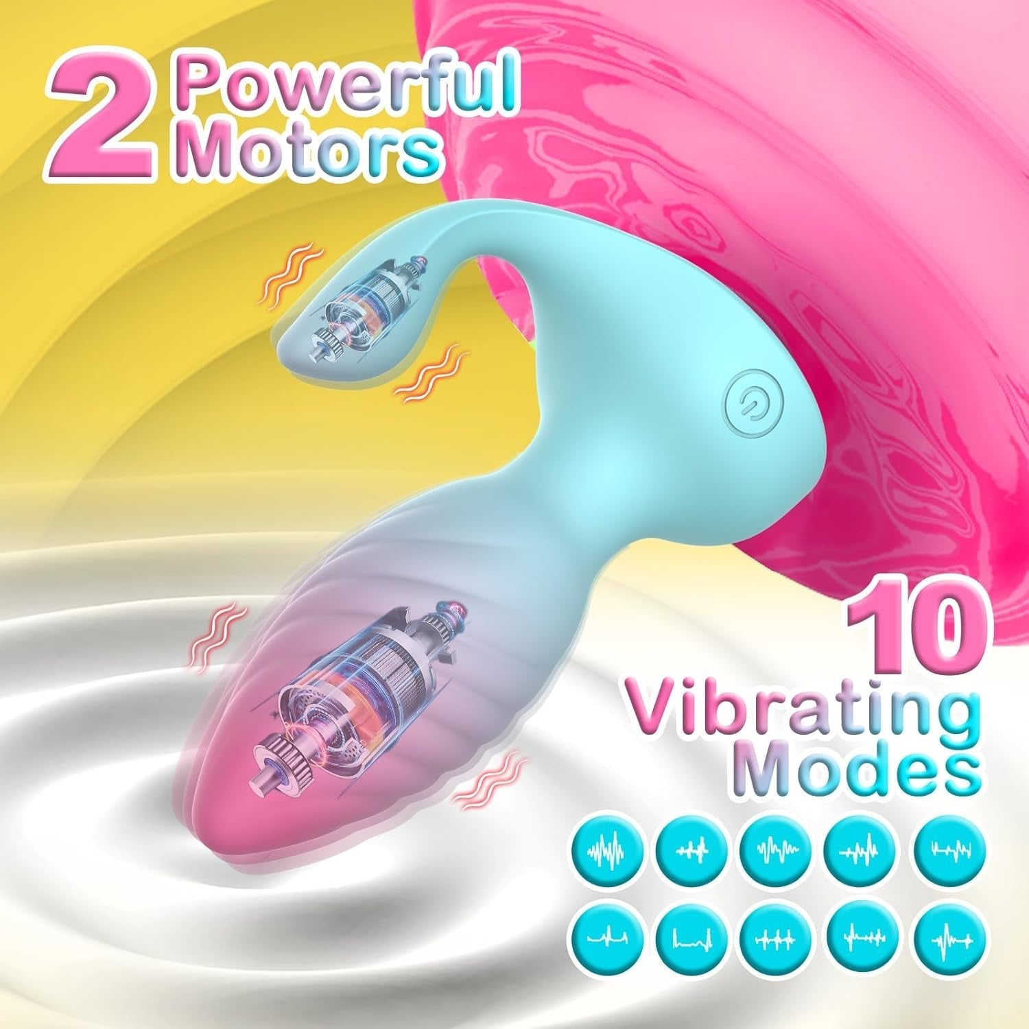 DiamondCurve Remote Anal Plug Vibrator with Dual Motors