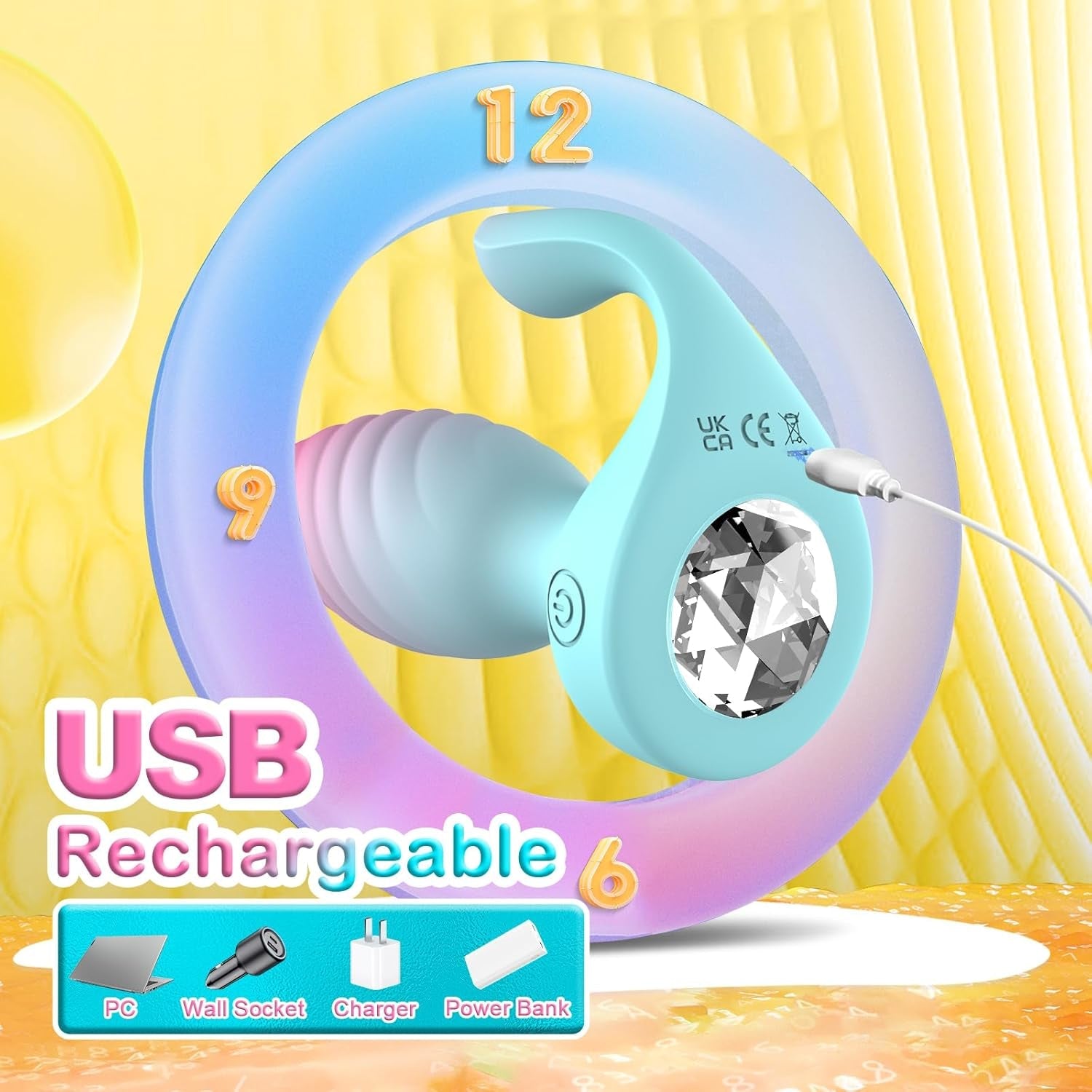 DiamondCurve Remote Anal Plug Vibrator with Dual Motors