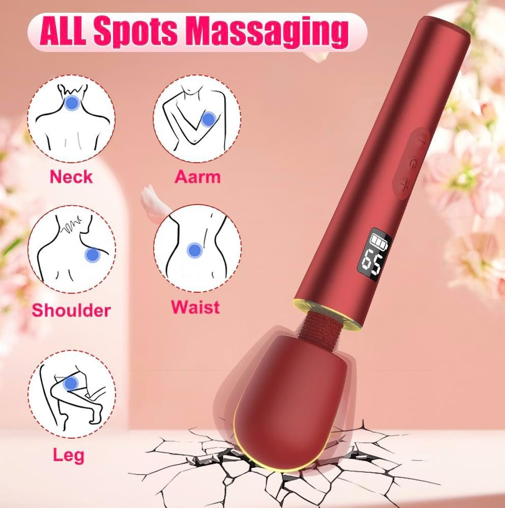 DigitGlow Premium Wand Vibrator, 9 Modes