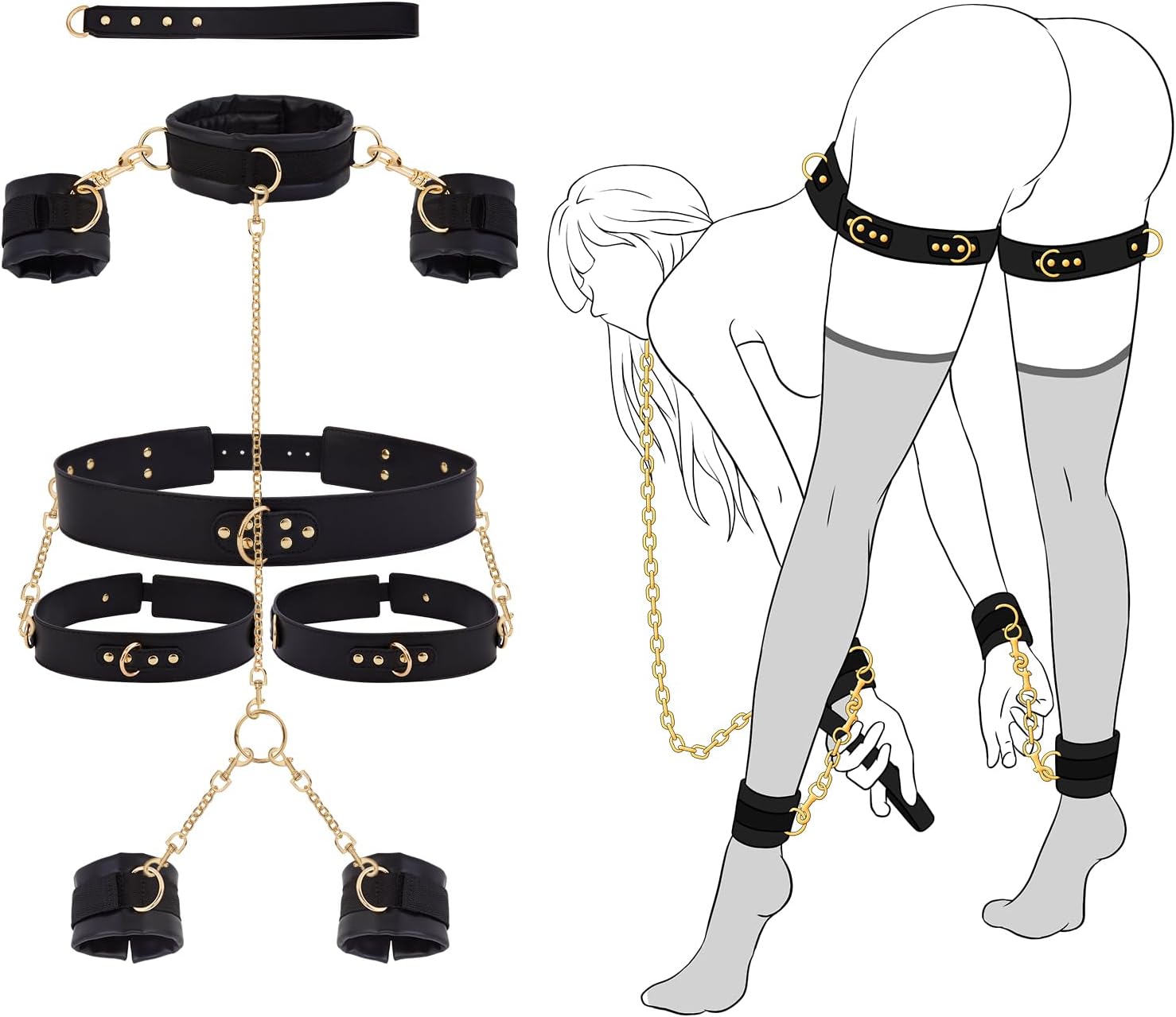DominaLink 7-Piece Bondage Set