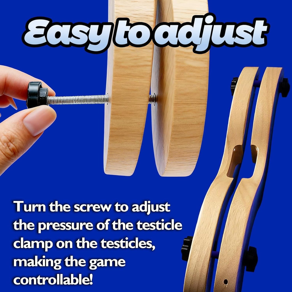 DomKneel CBT Testicle Crusher with Ankle Cuffs