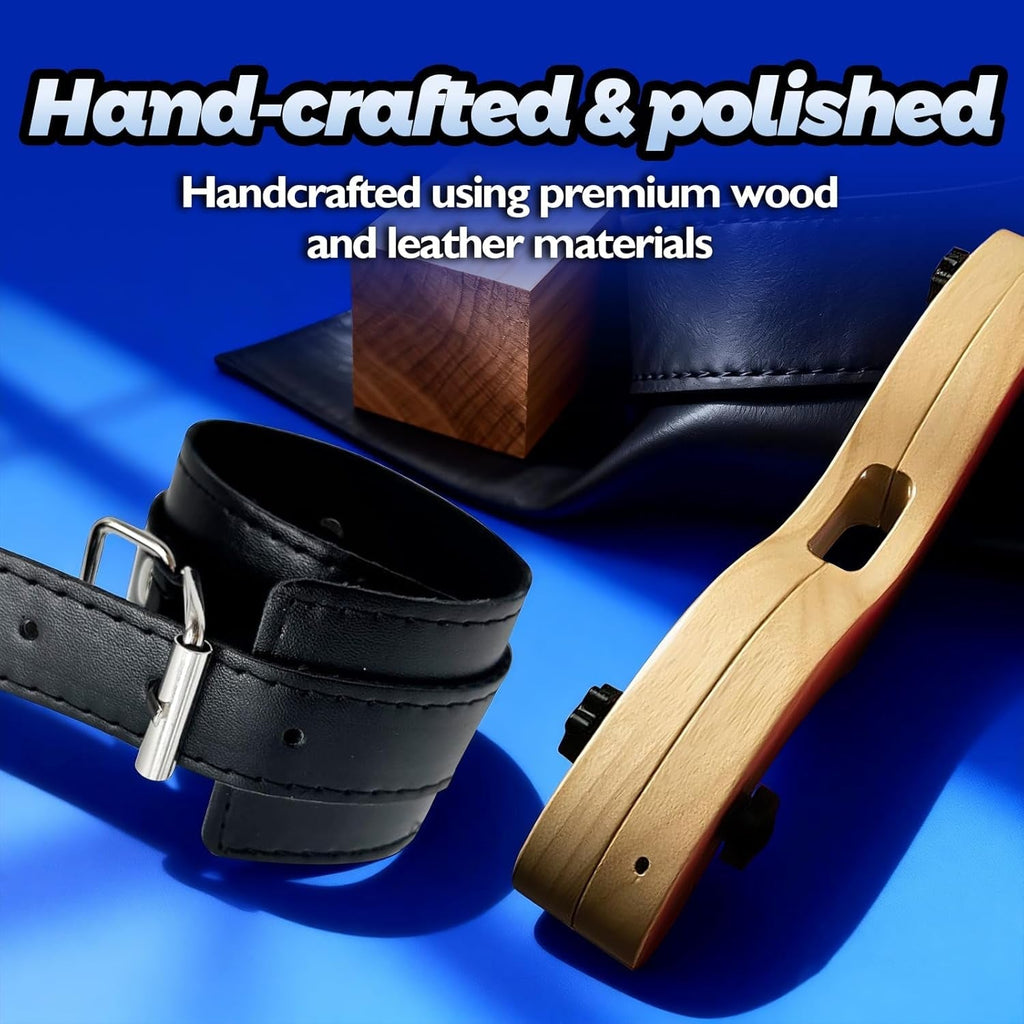DomKneel CBT Testicle Crusher with Ankle Cuffs