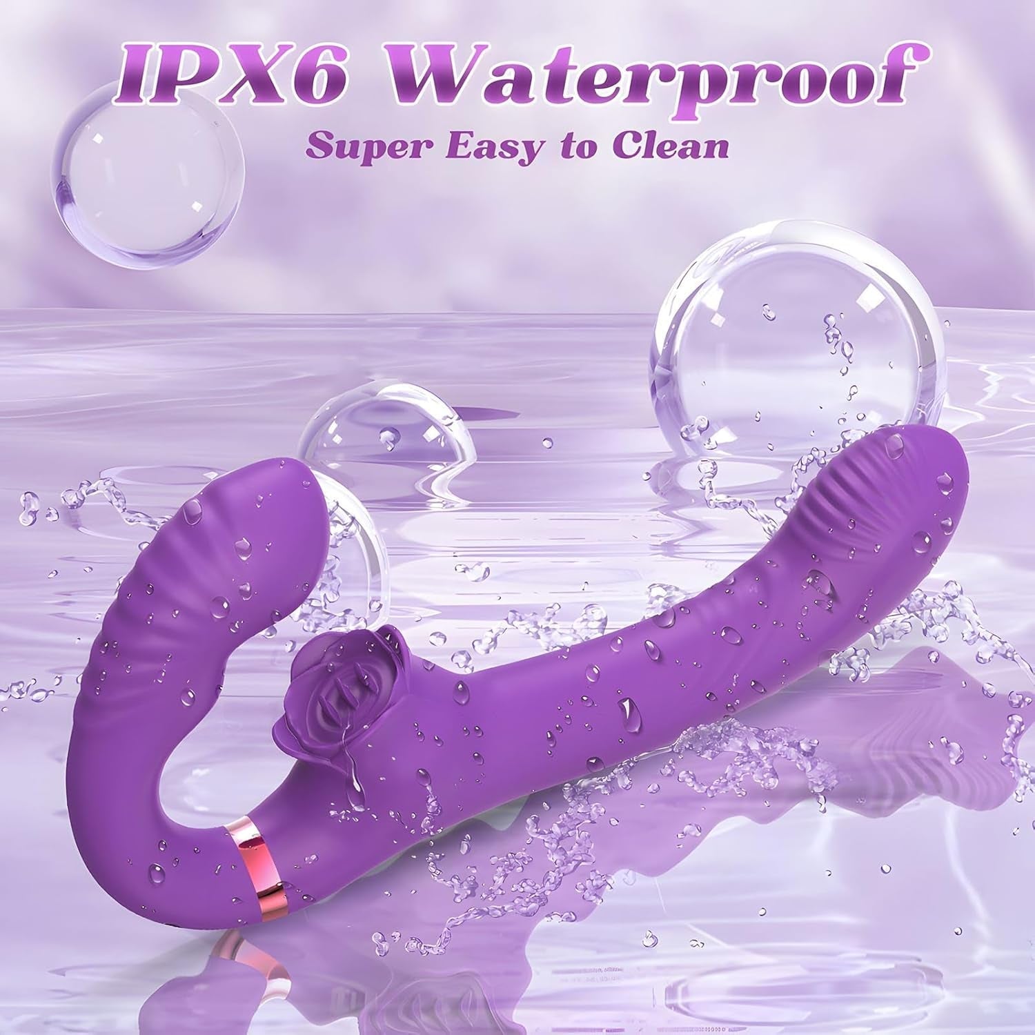 DualKiss Strapless Strap-On G-Spot Dildo Vibrato