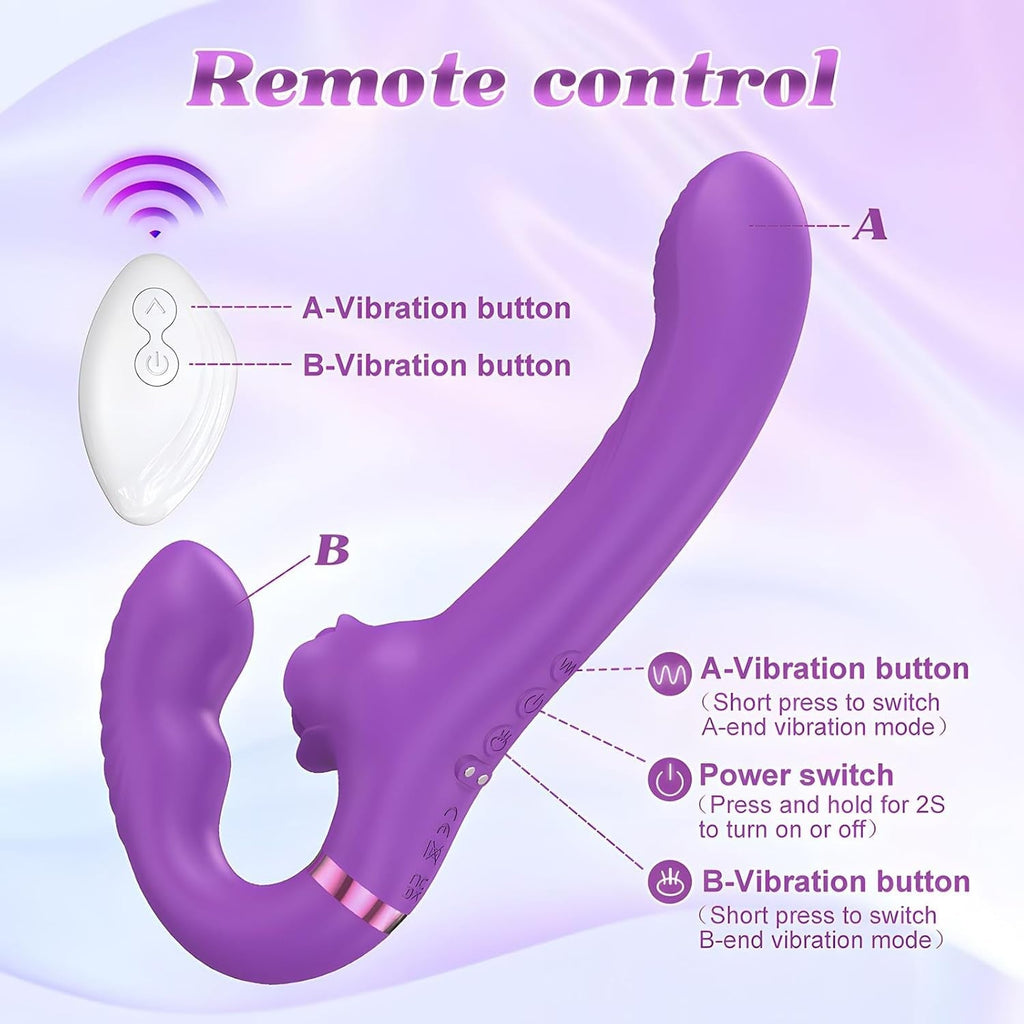 DualKiss Strapless Strap-On G-Spot Dildo Vibrato