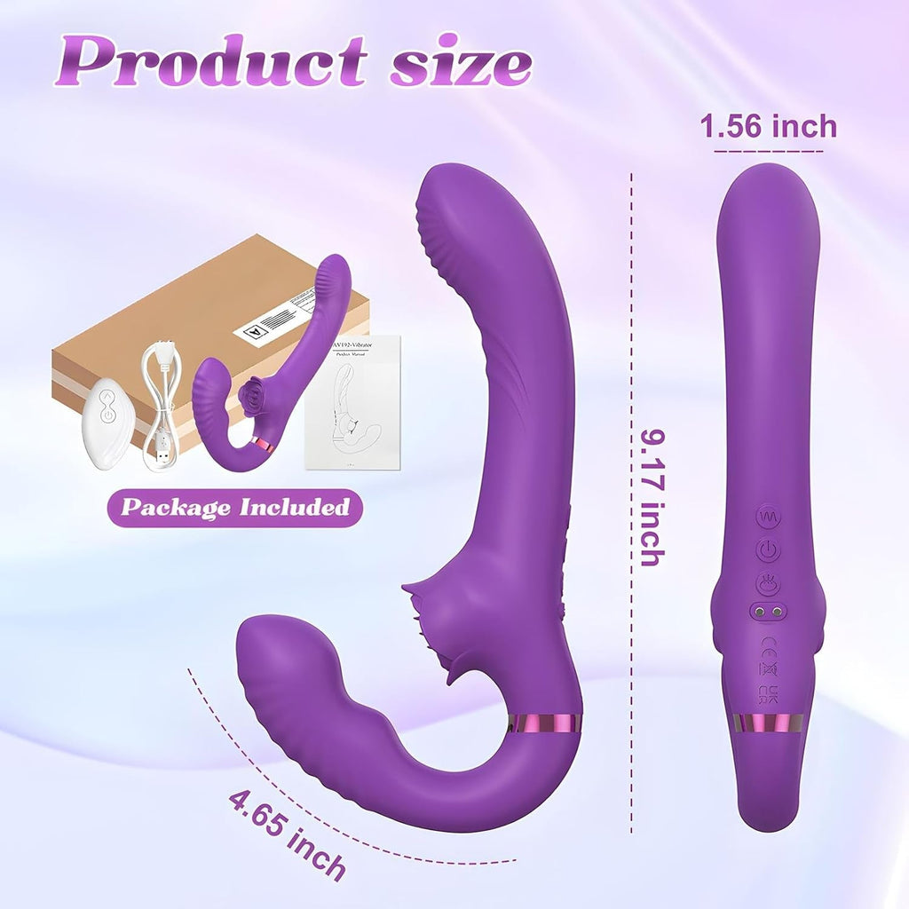 DualKiss Strapless Strap-On G-Spot Dildo Vibrato