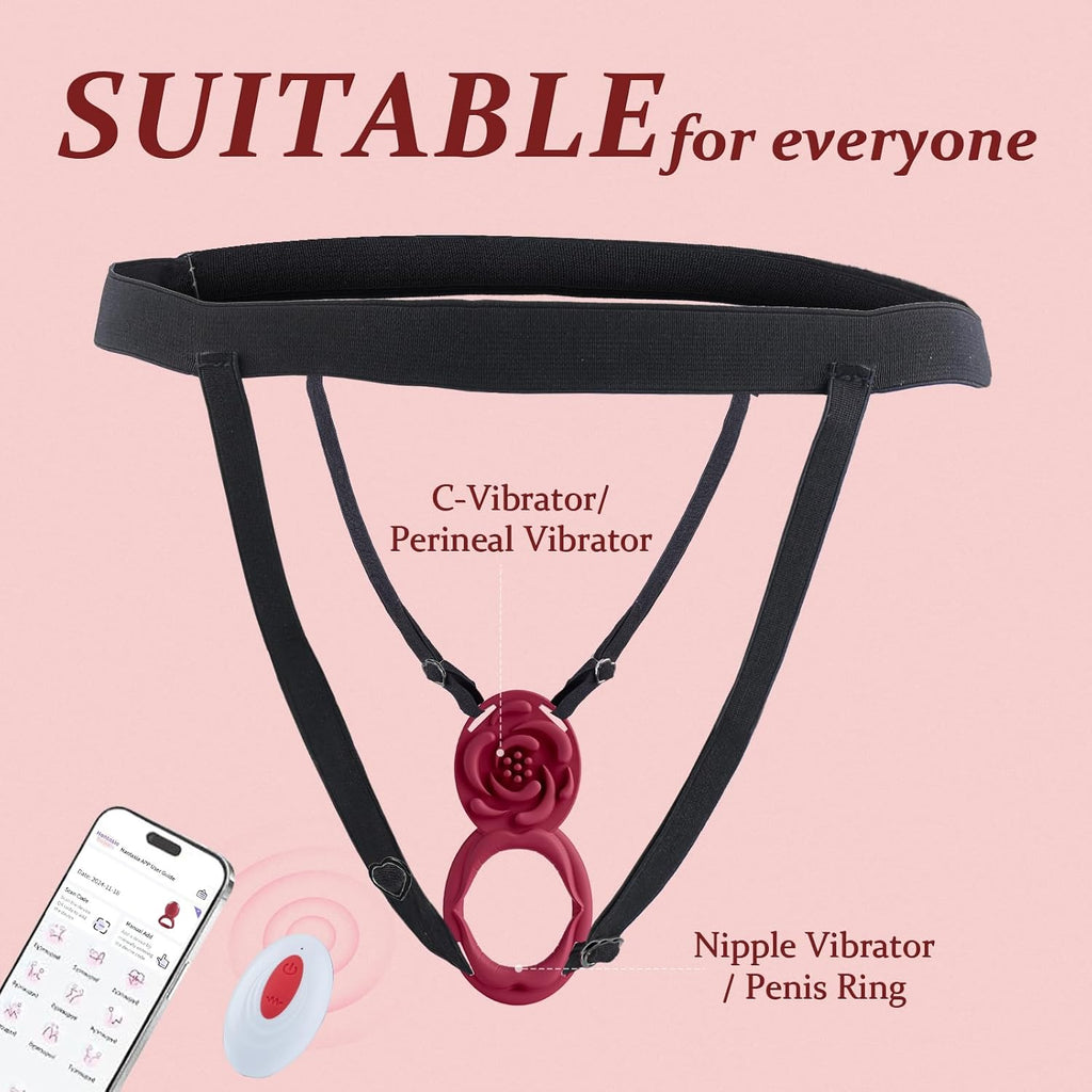DualMuse 3-in-1 Rose Clit & Cock Ring Vibrator