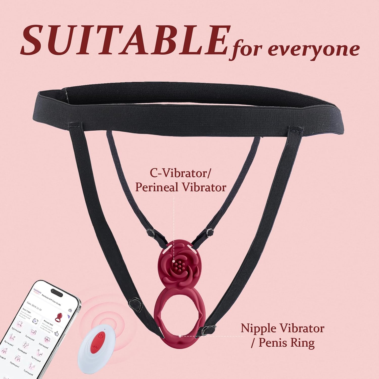 DualMuse 3-in-1 Rose Clit & Cock Ring Vibrator