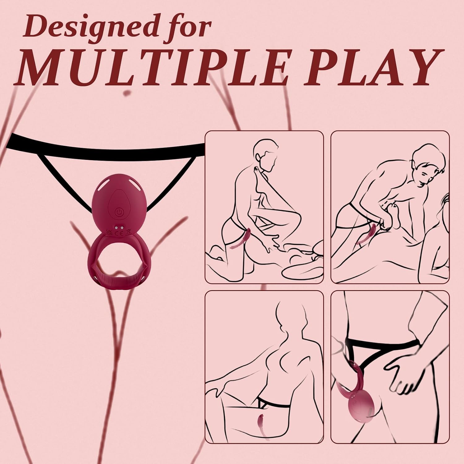 DualMuse 3-in-1 Rose Clit & Cock Ring Vibrator