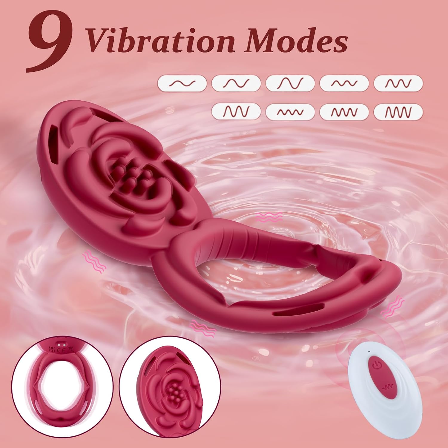 DualMuse 3-in-1 Rose Clit & Cock Ring Vibrator