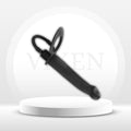 DualRing Vibrating Strap-On Plug with Cock Rings