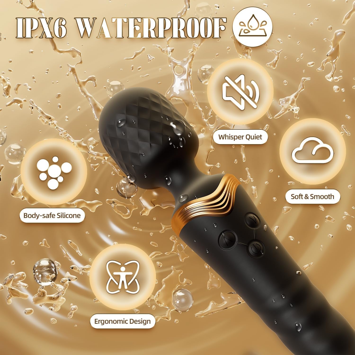 DualRush Dual Motor Sex Wand Dildo Vibrator