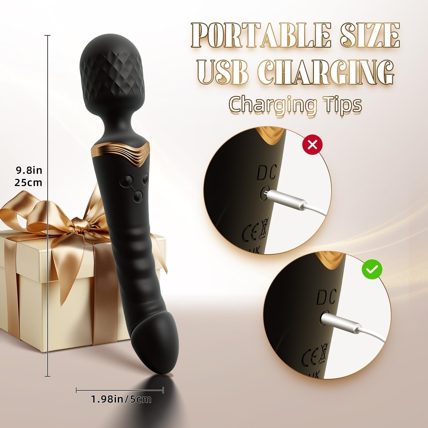 DualRush Dual Motor Sex Wand Dildo Vibrator