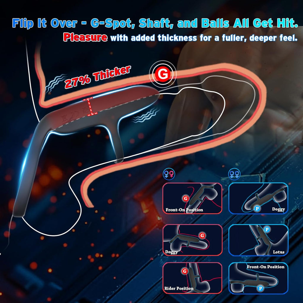 DualThrill Delay Vibrating Penis Ring