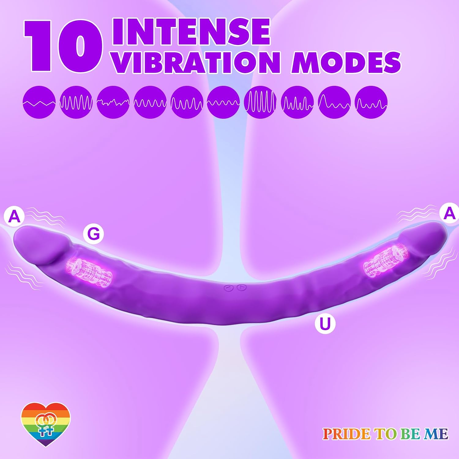 DualVibe 15.7" Double-Ended Dildo Vibrator