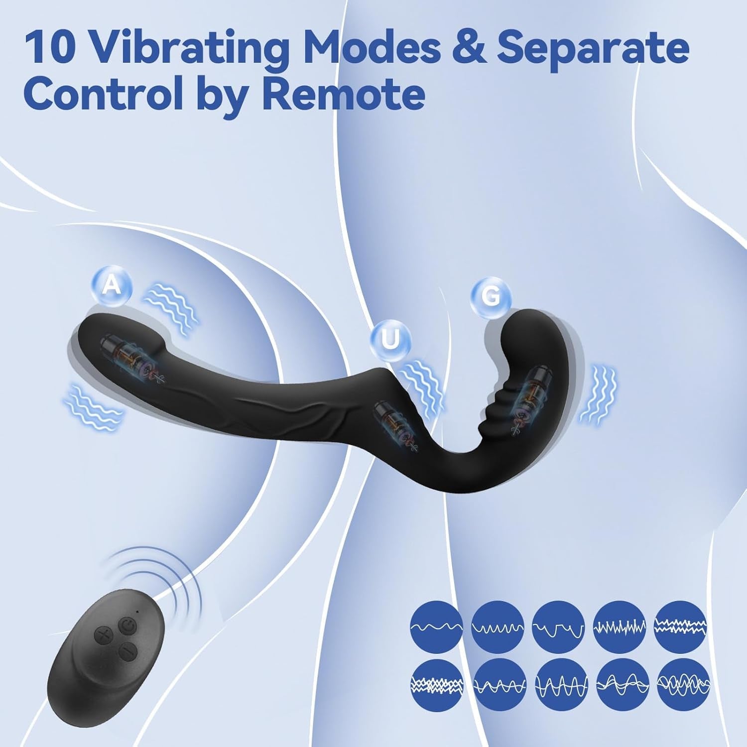 DuoCurve Strapless Strap-On Double Dildo Vibrator