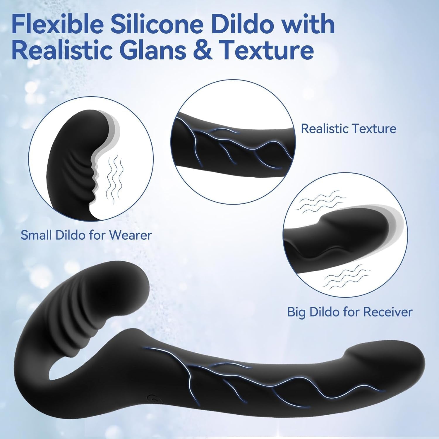 DuoCurve Strapless Strap-On Double Dildo Vibrator