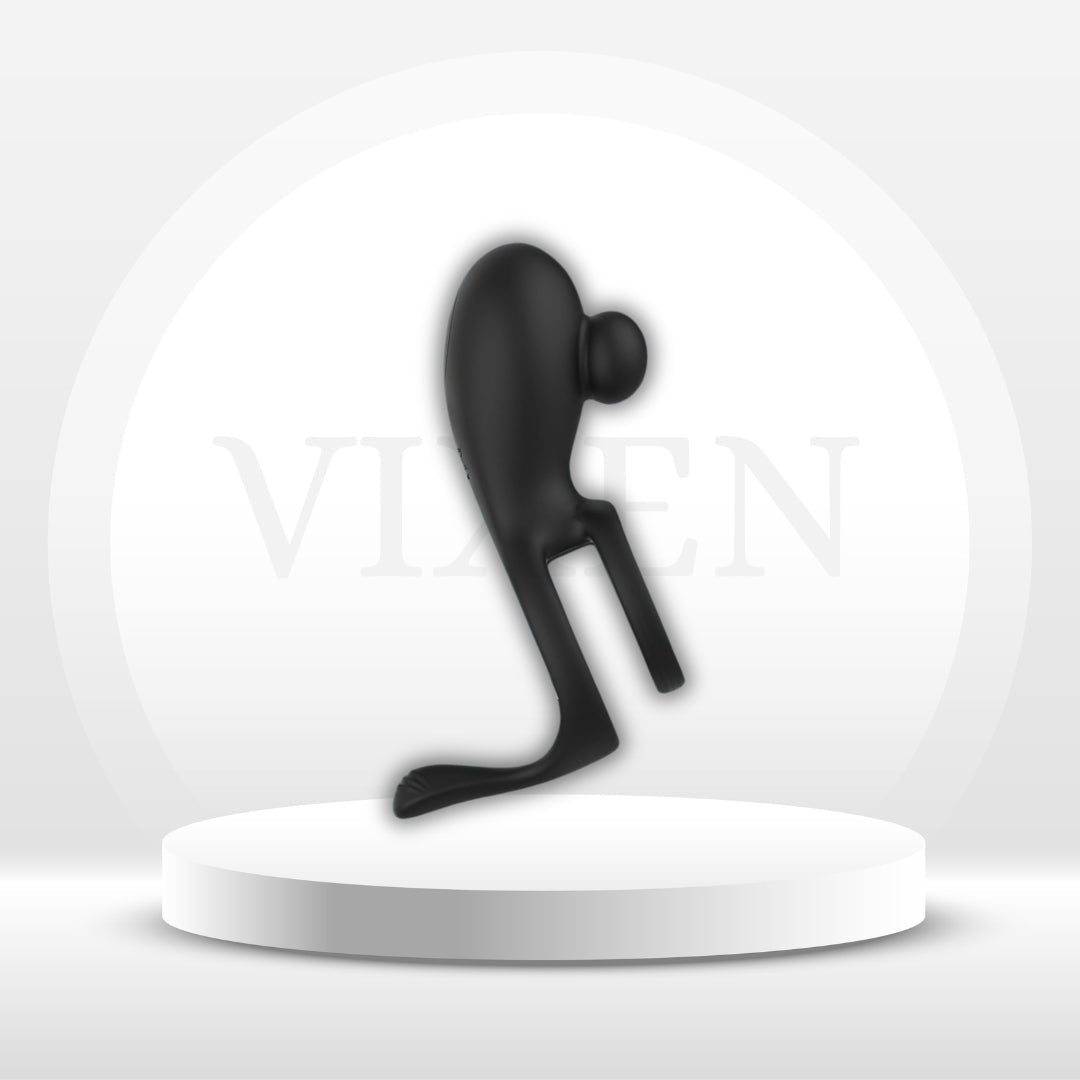 DuoGrip Vibrating Penis & Testicle Clit Stimulation Cock Ring