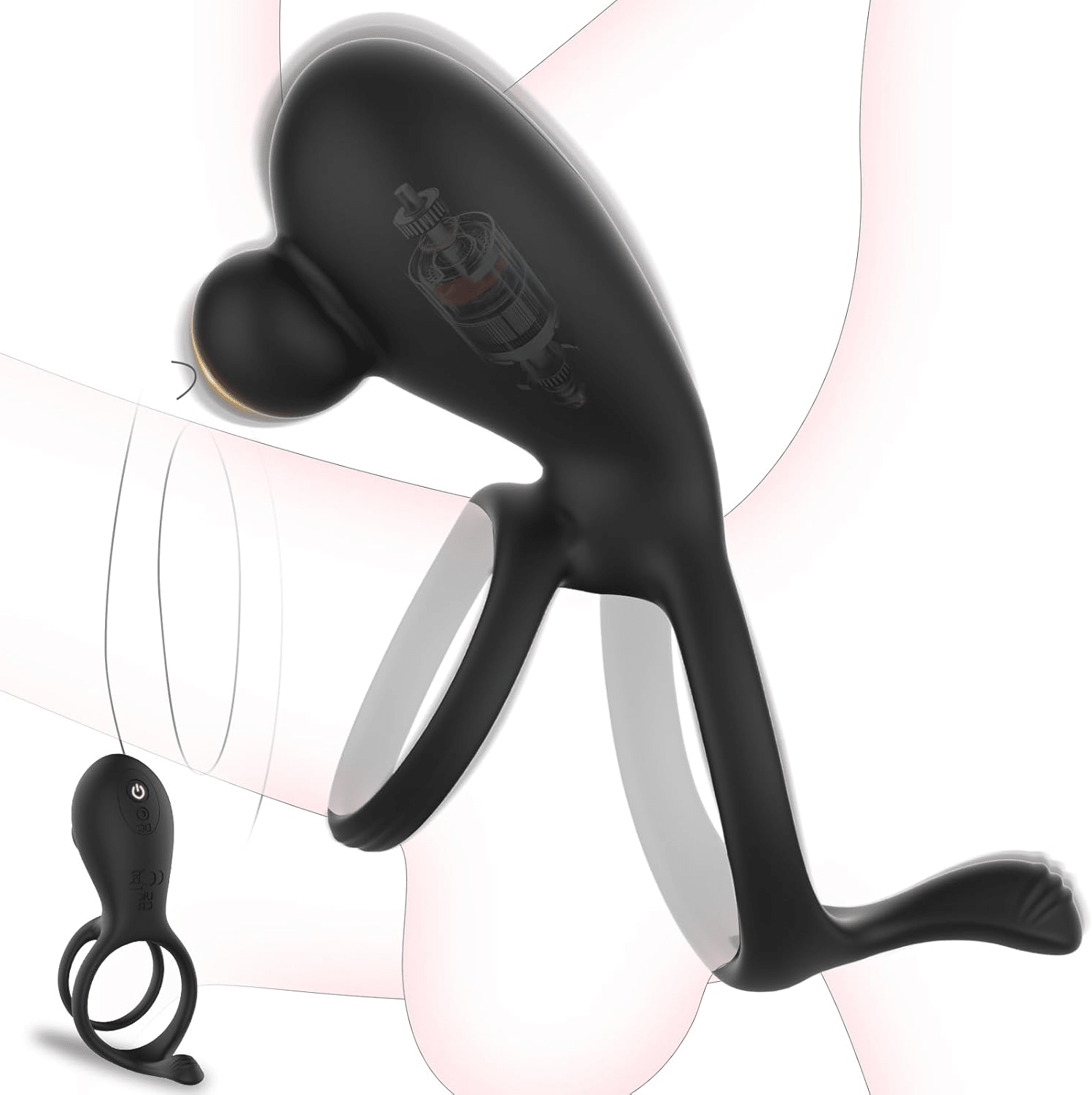 DuoGrip Vibrating Penis & Testicle Clit Stimulation Cock Ring