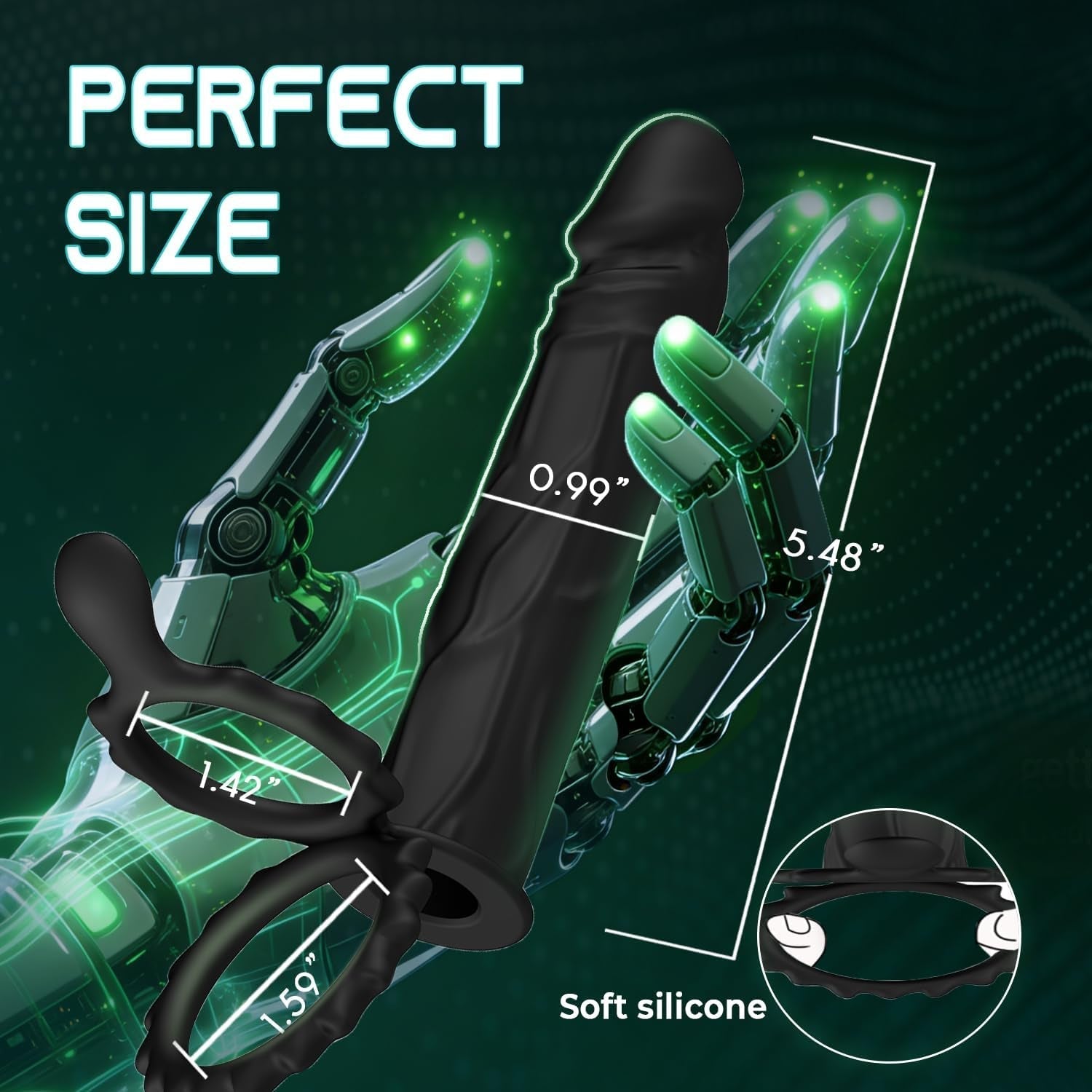 DuoLock 3-in-1 Anal Dildo Cock Ring