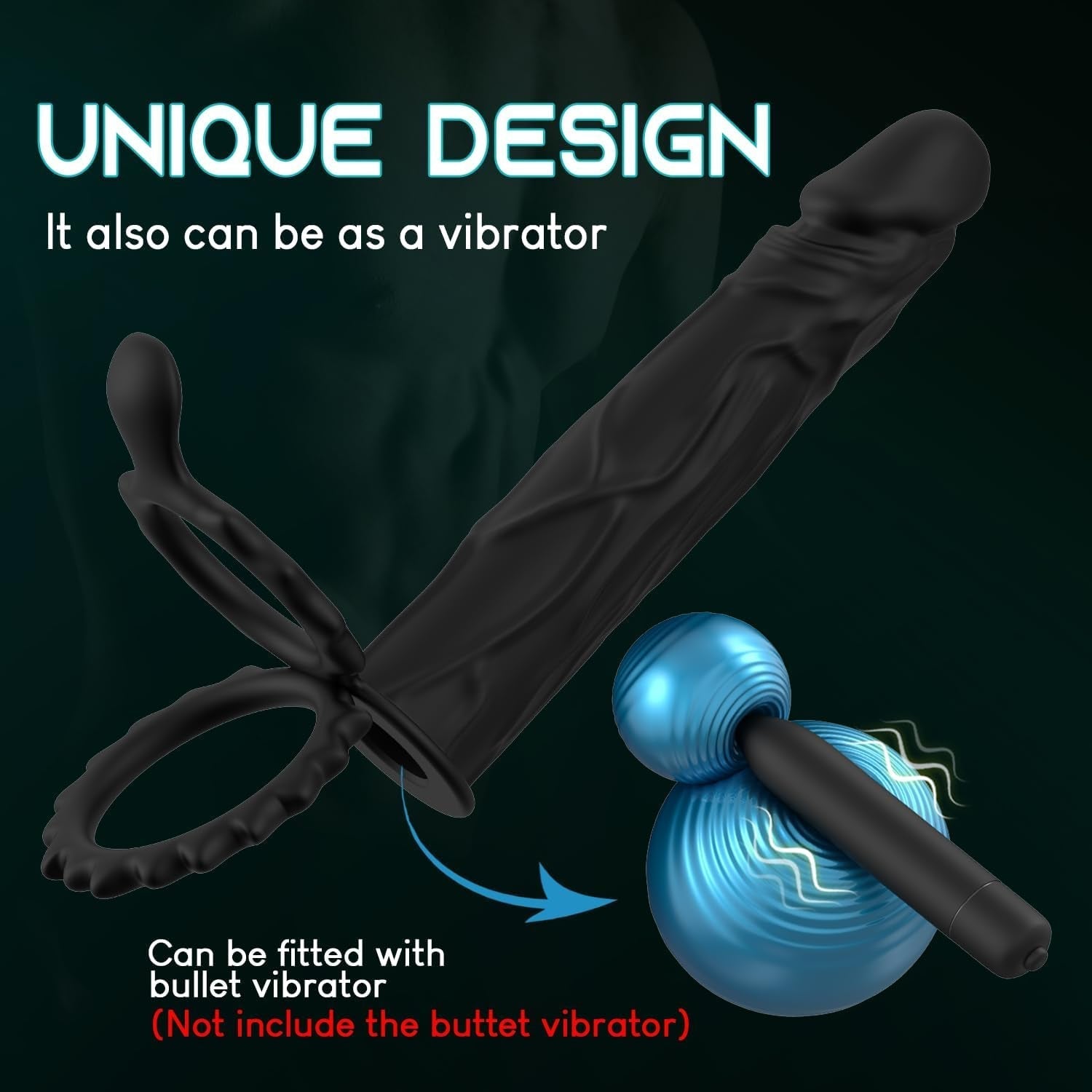 DuoLock 3-in-1 Anal Dildo Cock Ring