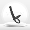 DuoPlay Silicone Beads Anal Plug Cock Ring