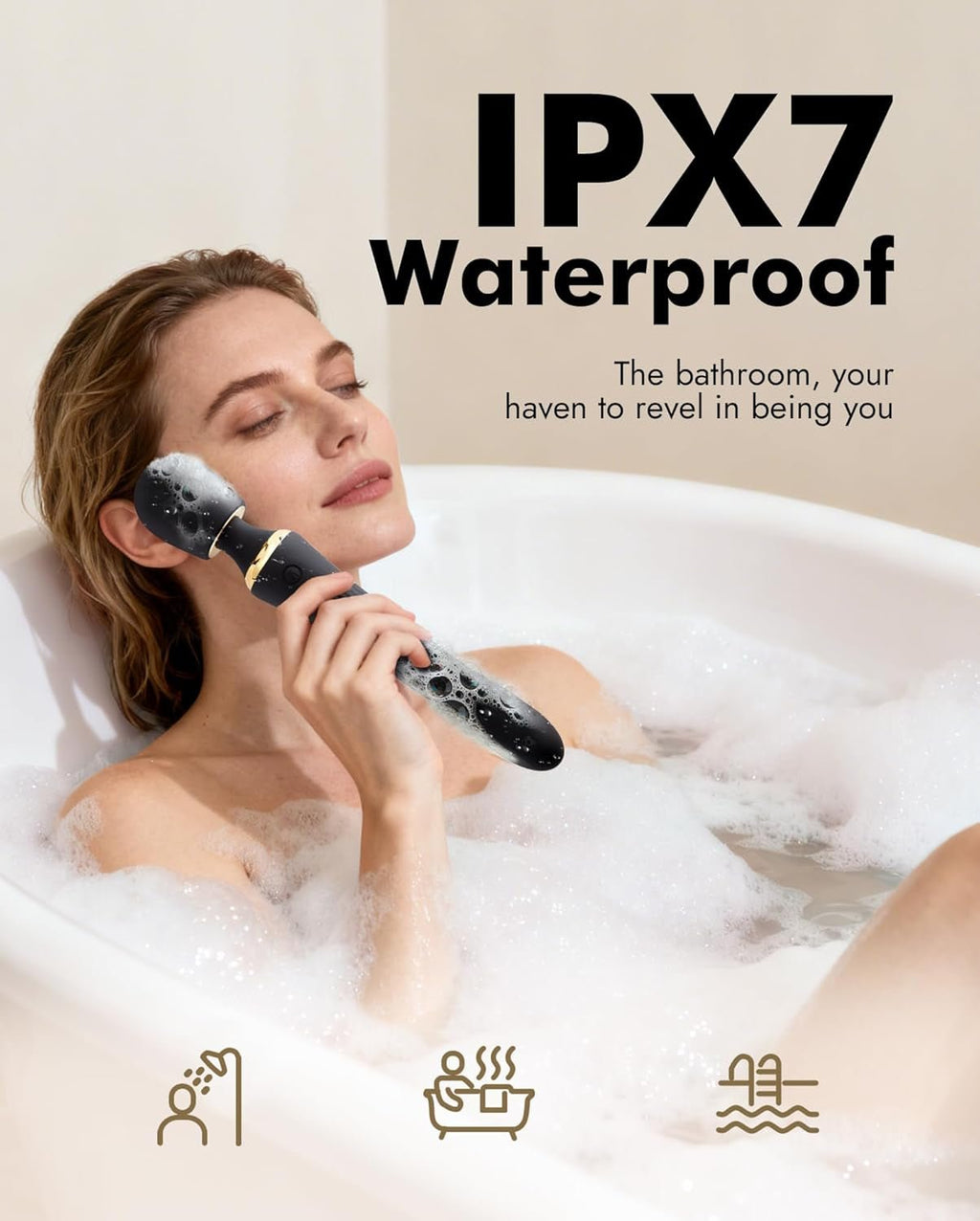 DuoThrust App Control Thrusting Wand Dildo Vibrator