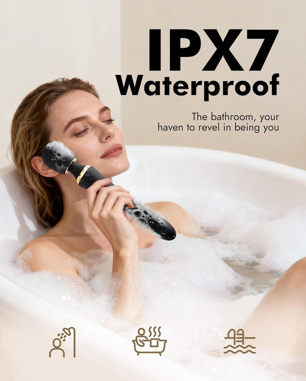 DuoThrust App Control Thrusting Wand Dildo Vibrator