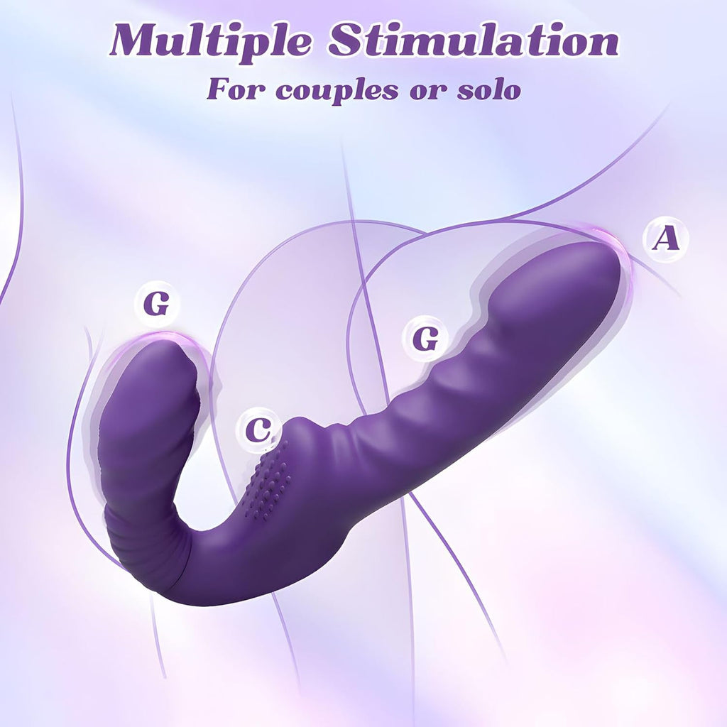 EchoNoir Strapless Strap-On Dual Eneded Vibrator