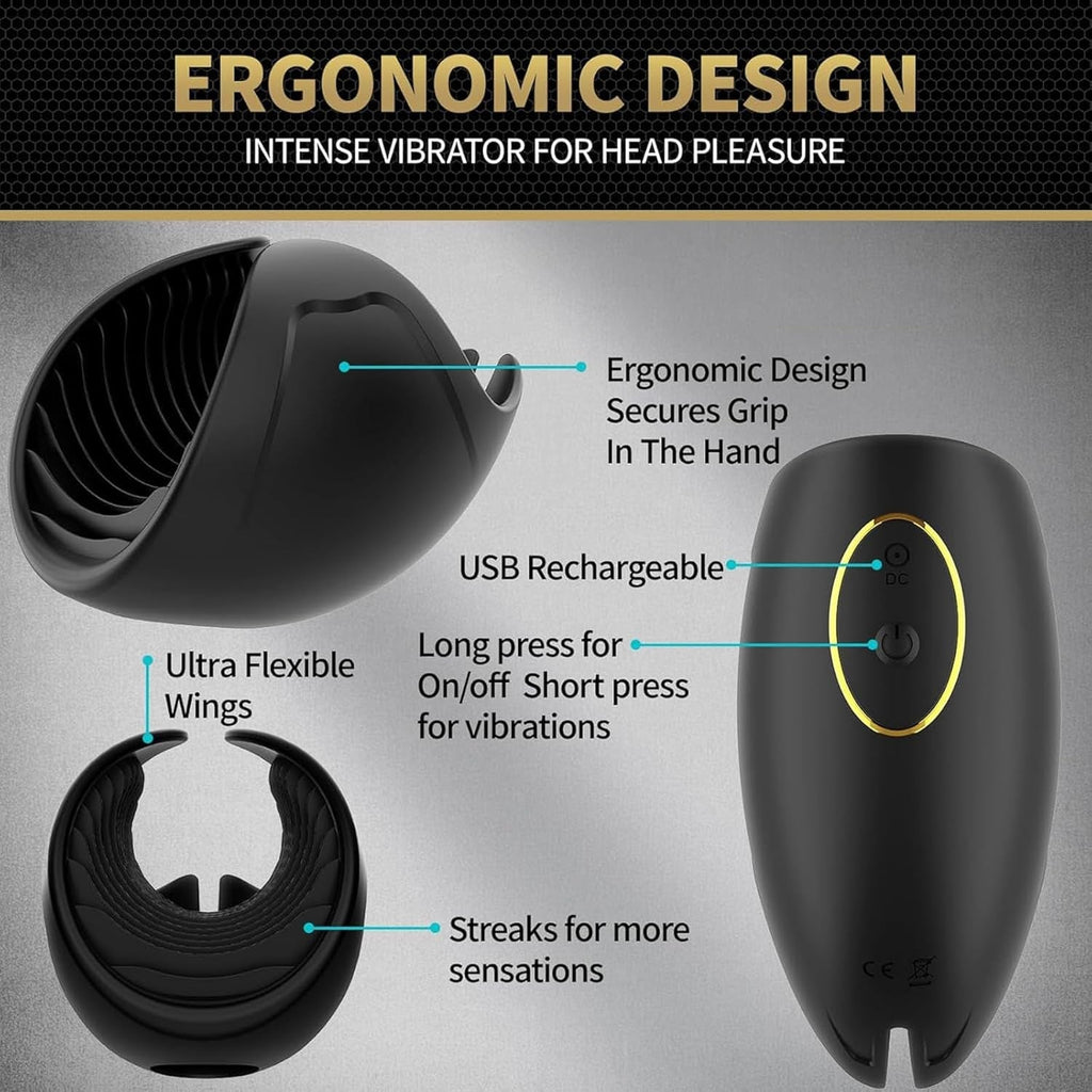 EdgeWrap Male Vibrator Training Masturbator, 10 Modes