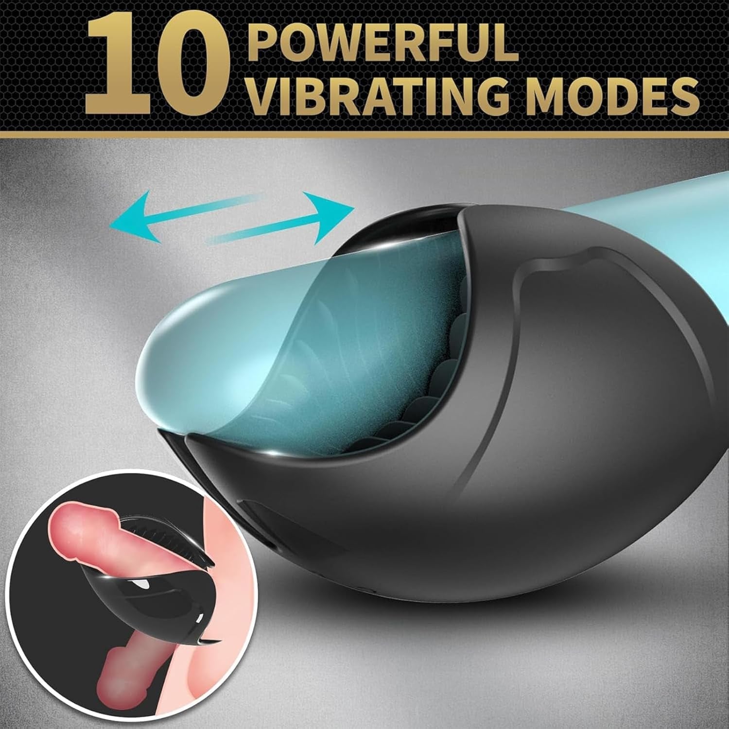 EdgeWrap Male Vibrator Training Masturbator, 10 Modes