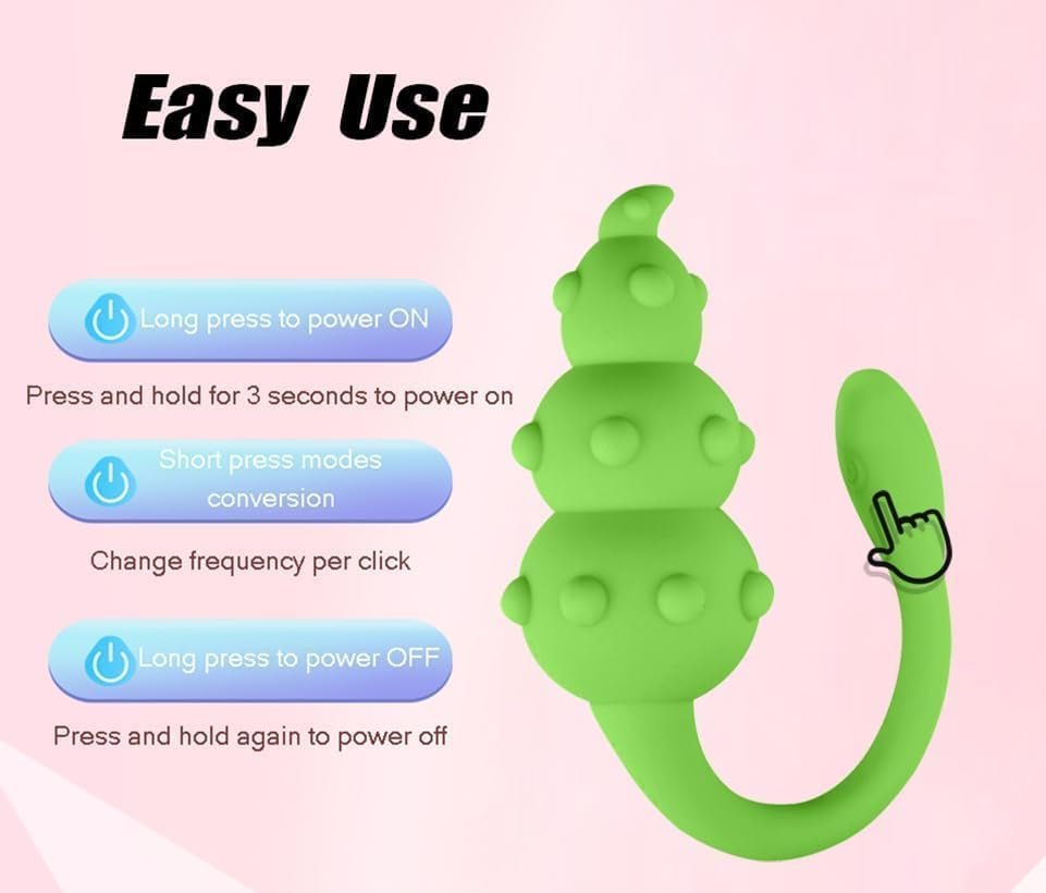 EmeraldPulse Beaded Anal Plug Vibrator