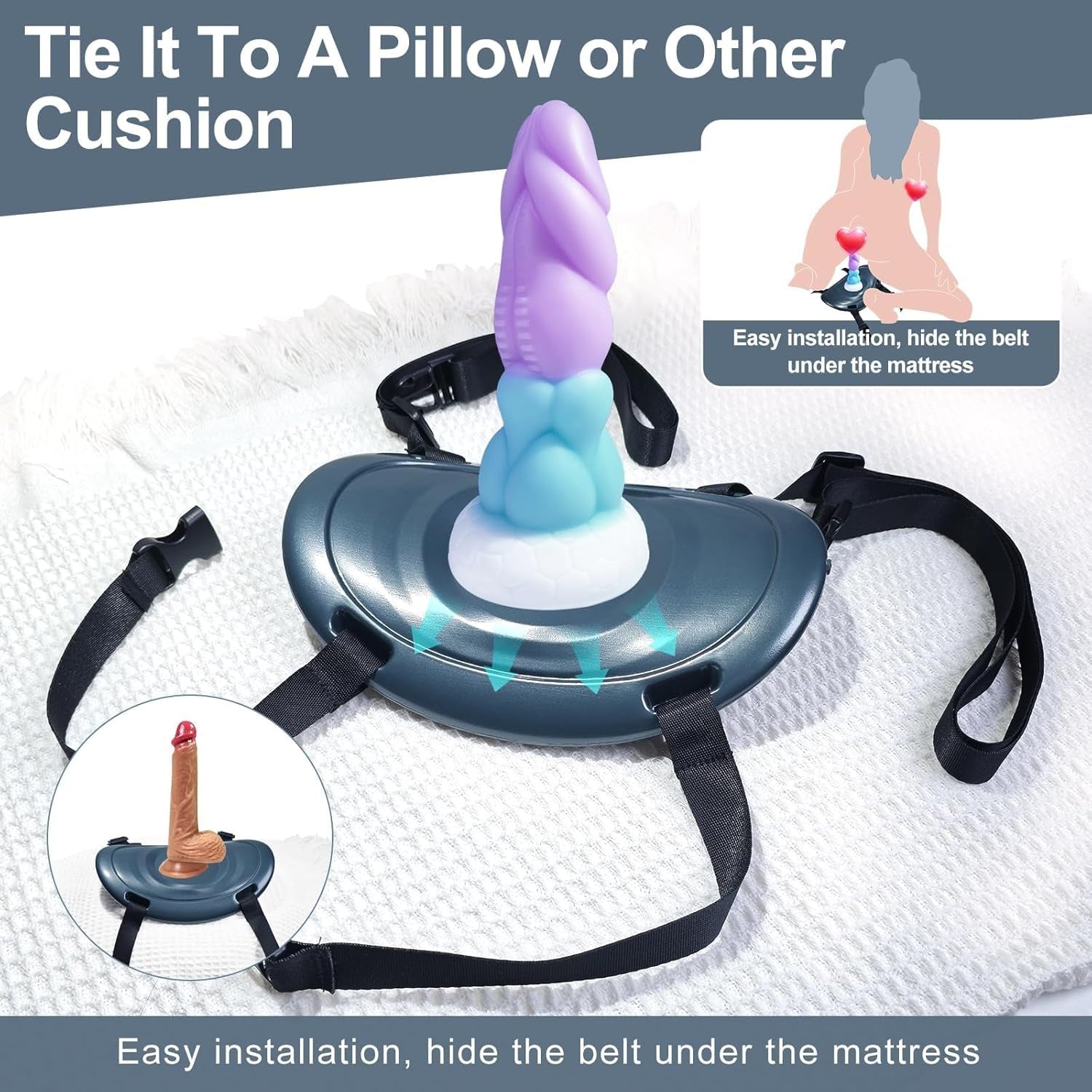 EmeraldRide Suction Cup Dildo Saddle Mount