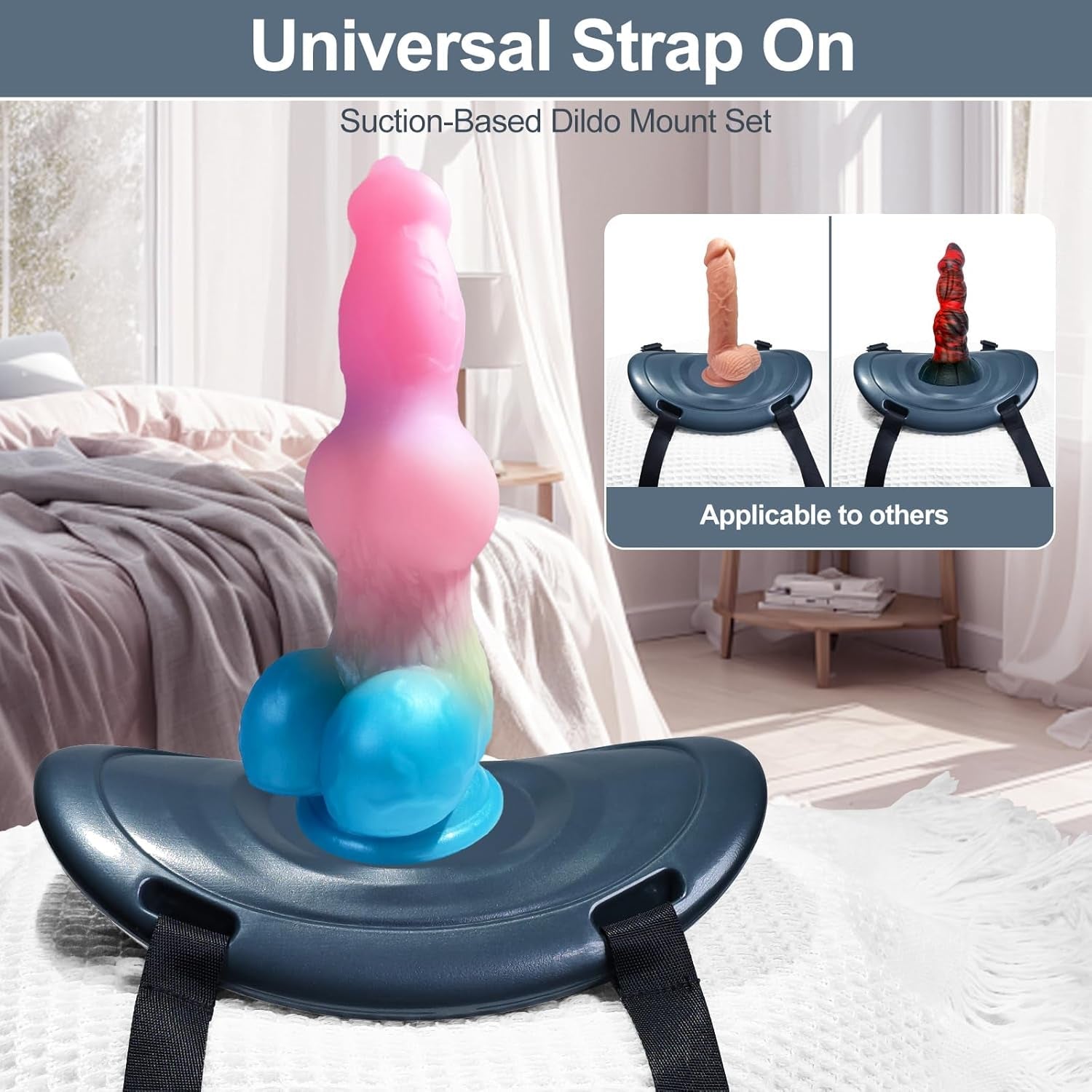 EmeraldRide Suction Cup Dildo Saddle Mount