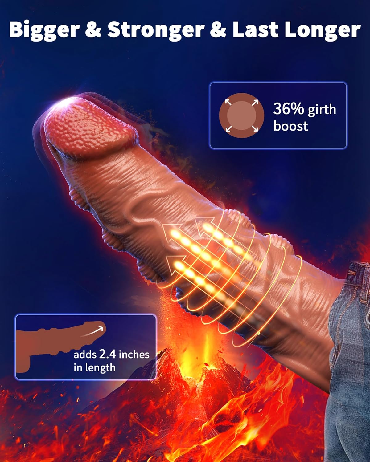 EndureMax Vibrating Textured Penis Sleeve