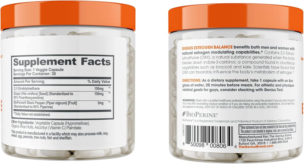 Estrogen Balance Supplement – For Men & Women, 30 Caps
