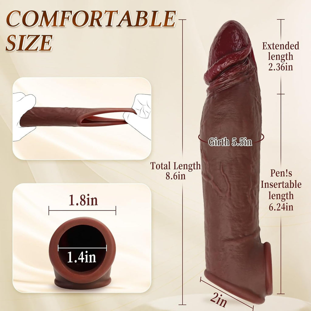 ExtendMax 8.6” Silicone Penis Sleeve Extender