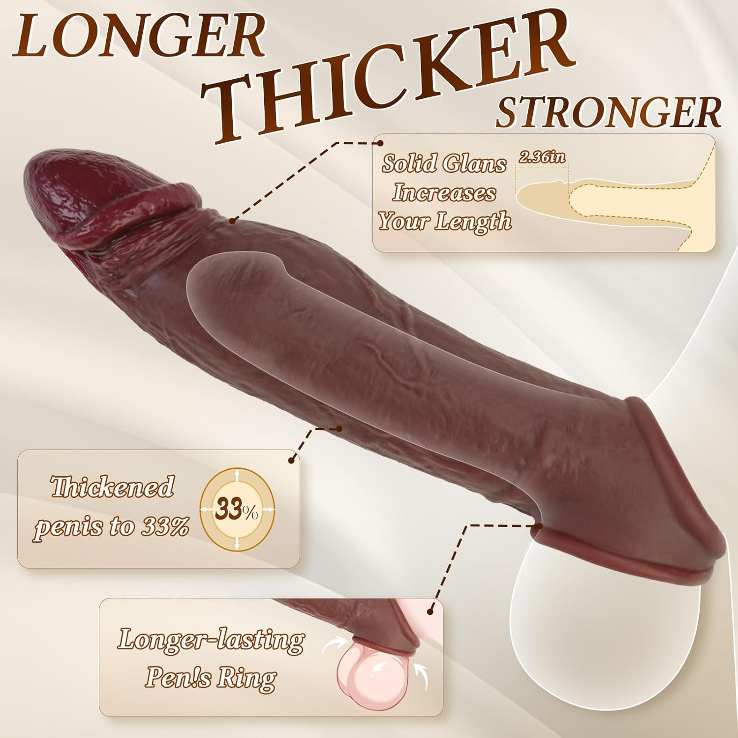ExtendMax 8.6” Silicone Penis Sleeve Extender